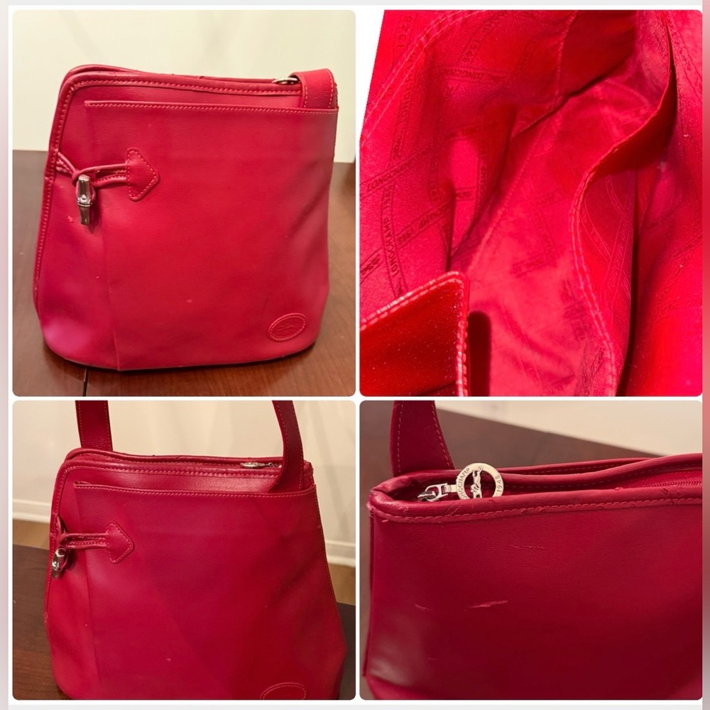 Longchamp Authentic Roseau Red Crossbody Bag Pre-loved
